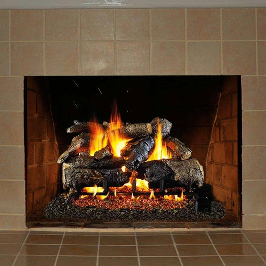 24'' Peterson Real Fyre Charred American Oak Vented Gas Log Kit
