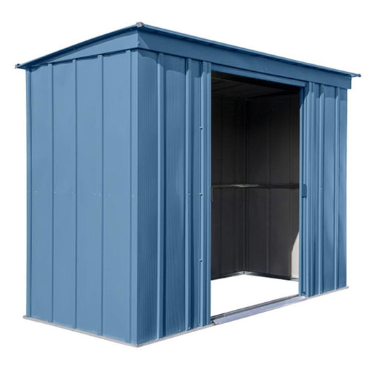 Arrow Classic Steel Storage Shed 8' x 4' -  Blue Gray