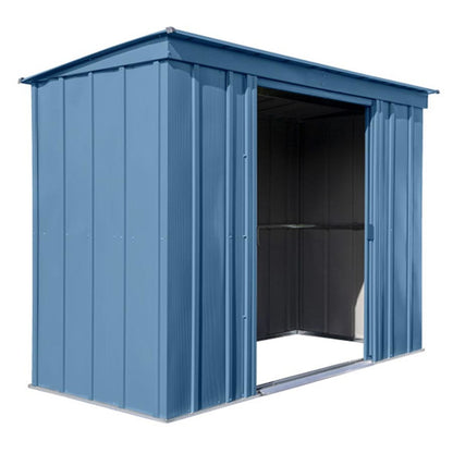Arrow Classic Steel Storage Shed 8 x 4 -  Blue Gray