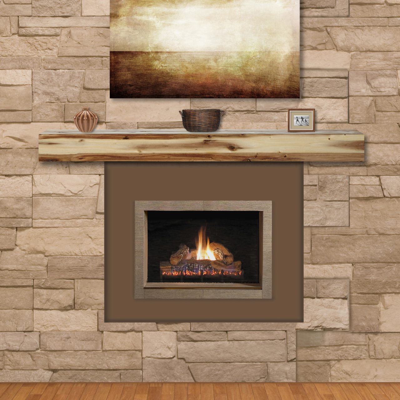 48" Acacia Fireplace Shelf by Pearl Mantels - Natural Finish