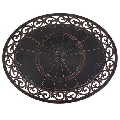 Fire Sense Toulon Oval Aluminum LP Fire Pit - 62198