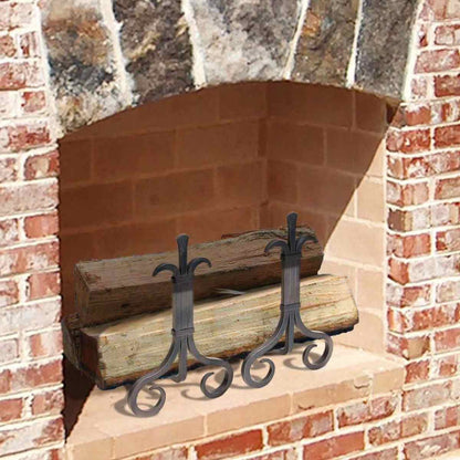 Pilgrim Natural Iron Grand Forge Fireplace Andirons