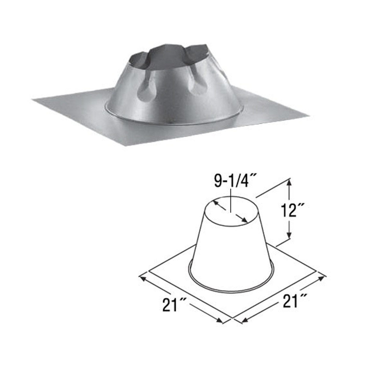 7" DuraTech Flat Roof Flashing - 7DT-FF