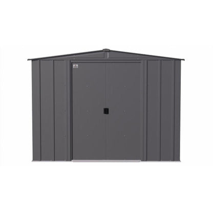 Arrow Classic Steel Storage Shed 8 x 8 Charcoal