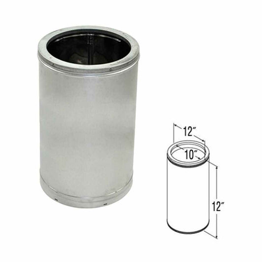 10" x 12" DuraTech Galvanized Chimney Pipe - 10DT-12
