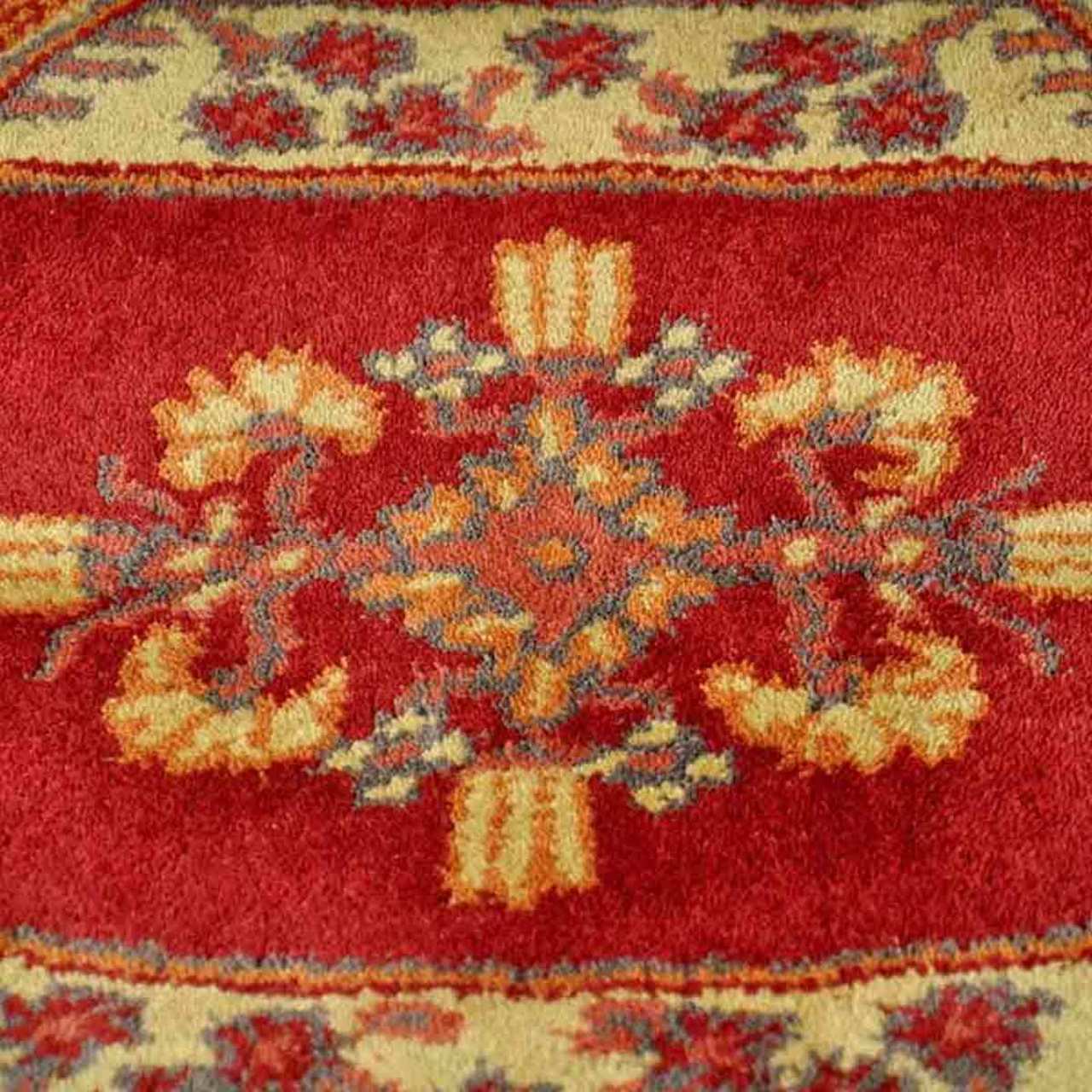 44" Half Round Vermillion Jardin Fireplace Rug