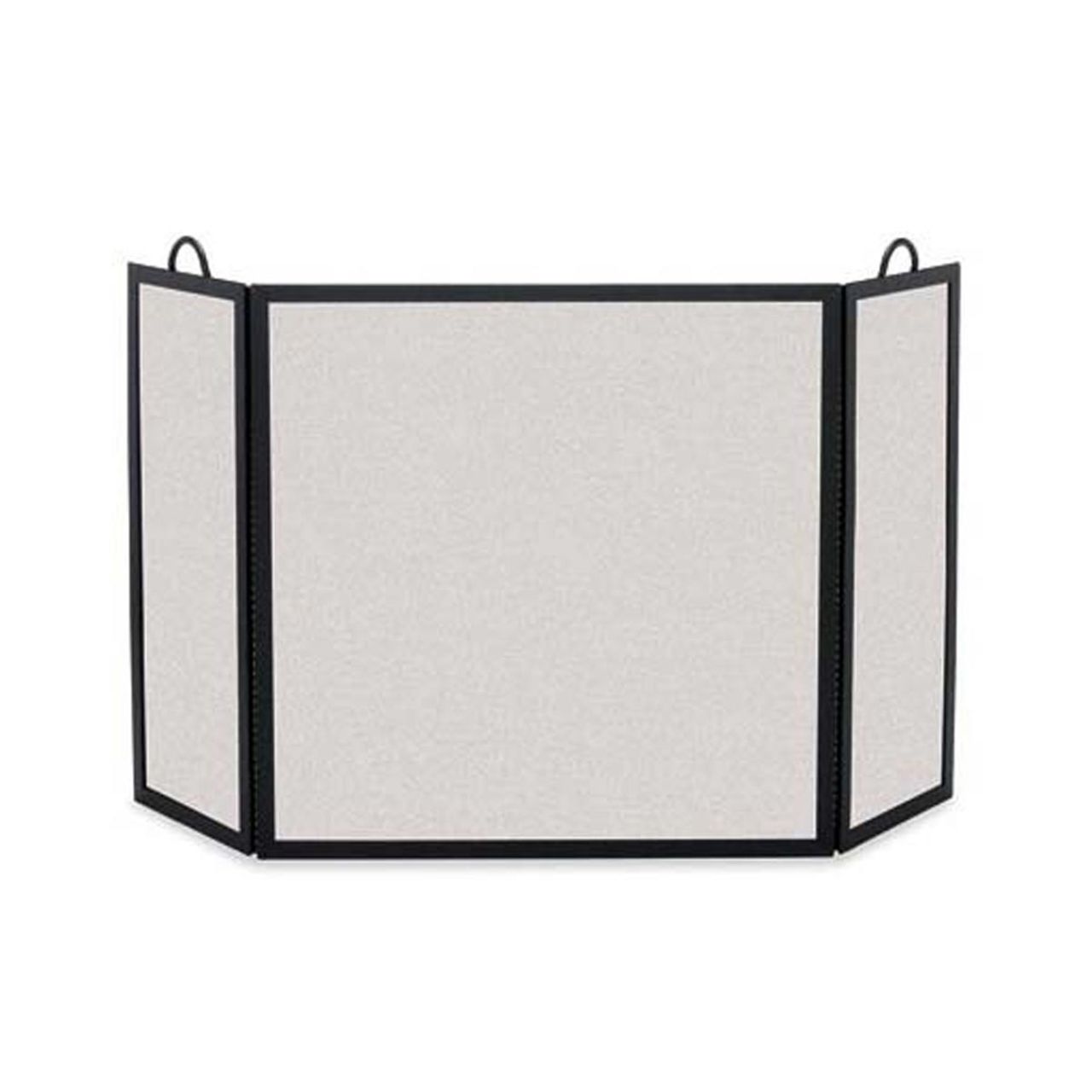 Pilgrim Rectangular Three Panel Screen - Matte Black 54'' Wide