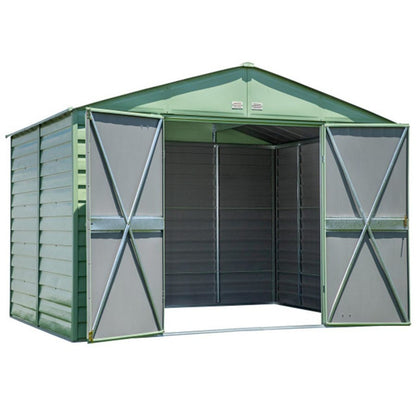 Arrow Select 10 x 8 Steel Storage Shed - Sage Green