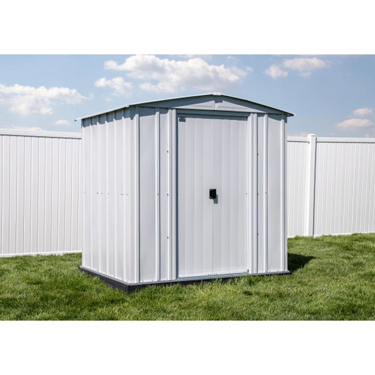 Arrow Classic Steel Storage Shed 6' x 5' -  Flute Gray