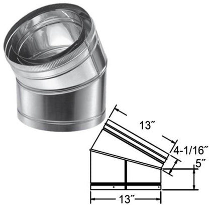 10" DuraChimney II 30 Degree Elbow - 10DCA-E30