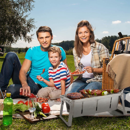 Fire Sense Stainless Steel Foldaway Charcoal Grill - 63724