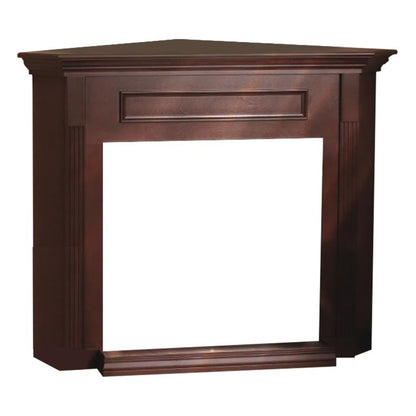 White Mountain Hearth Corner Cabinet Mantel with Base, Oak EMBC4SO