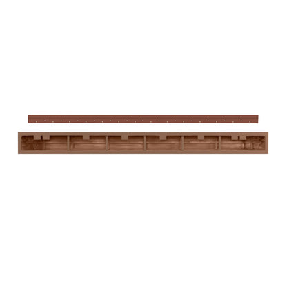 72" Zachary Non-Combustible Fireplace Shelf by Pearl Mantels - Natural Wood Look w/ Little River Finish