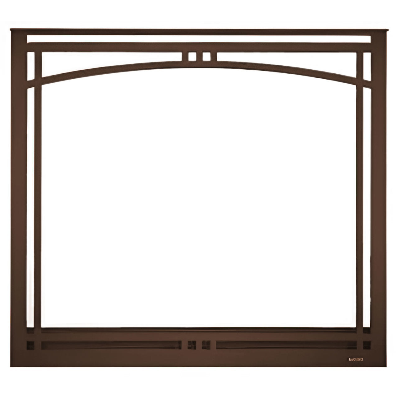 Majestic Manor 36" Arched Overlap Fit Front with ClearVue Mesh - New Bronze - MANOR36NB