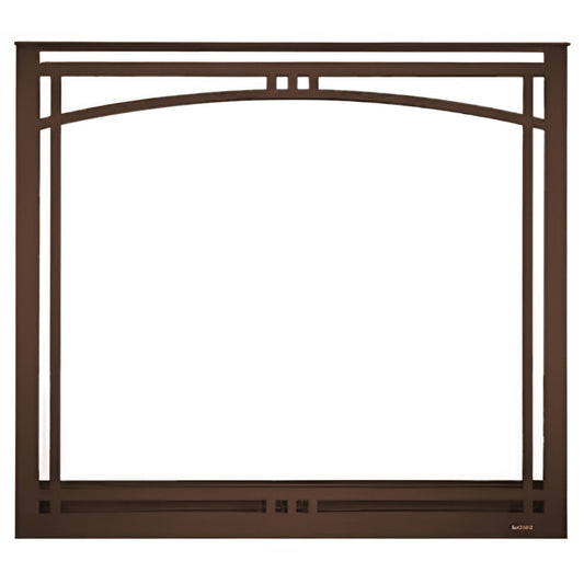 Majestic Manor 36" Arched Overlap Fit Front with ClearVue Mesh - New Bronze - MANOR36NB