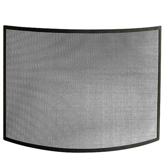 Black Bowed Fireplace Screen
