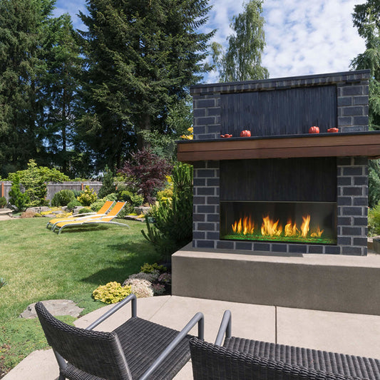 Majestic 60" Lanai Outdoor Linear Fireplace with Single-Sided - NG - ODLANAIG-60