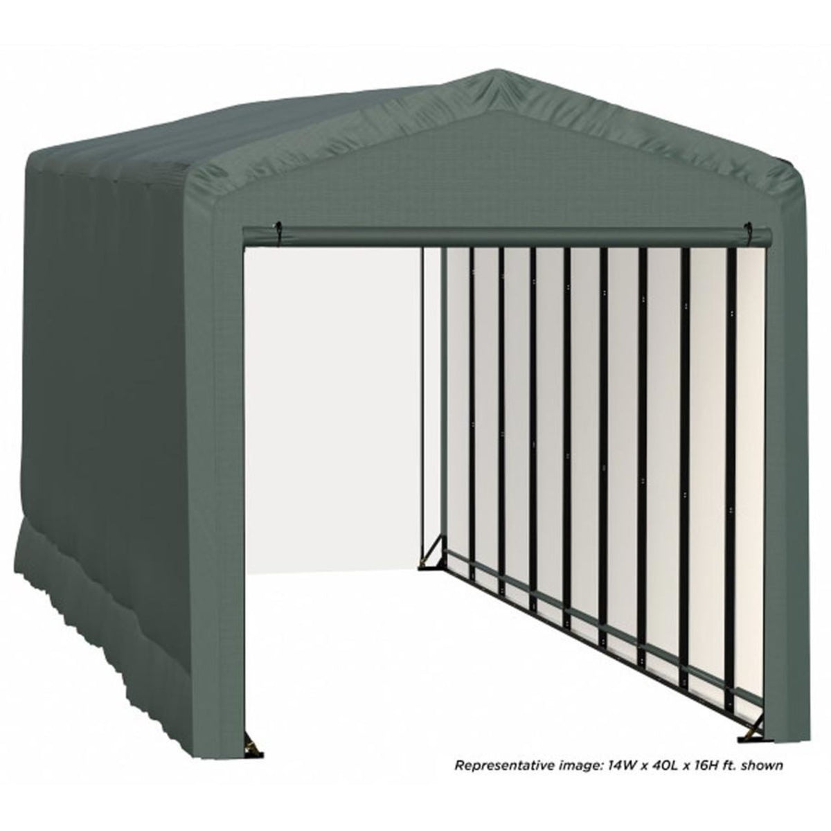 ShelterTube 14' x 23' x 16' Wind & Snow-Load Rated Garage - Green