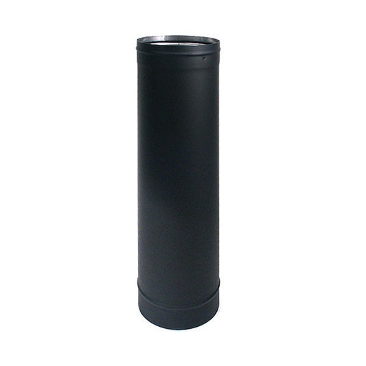 7" x 24" HeatFab Single Wall Black Stovepipe - 2705B