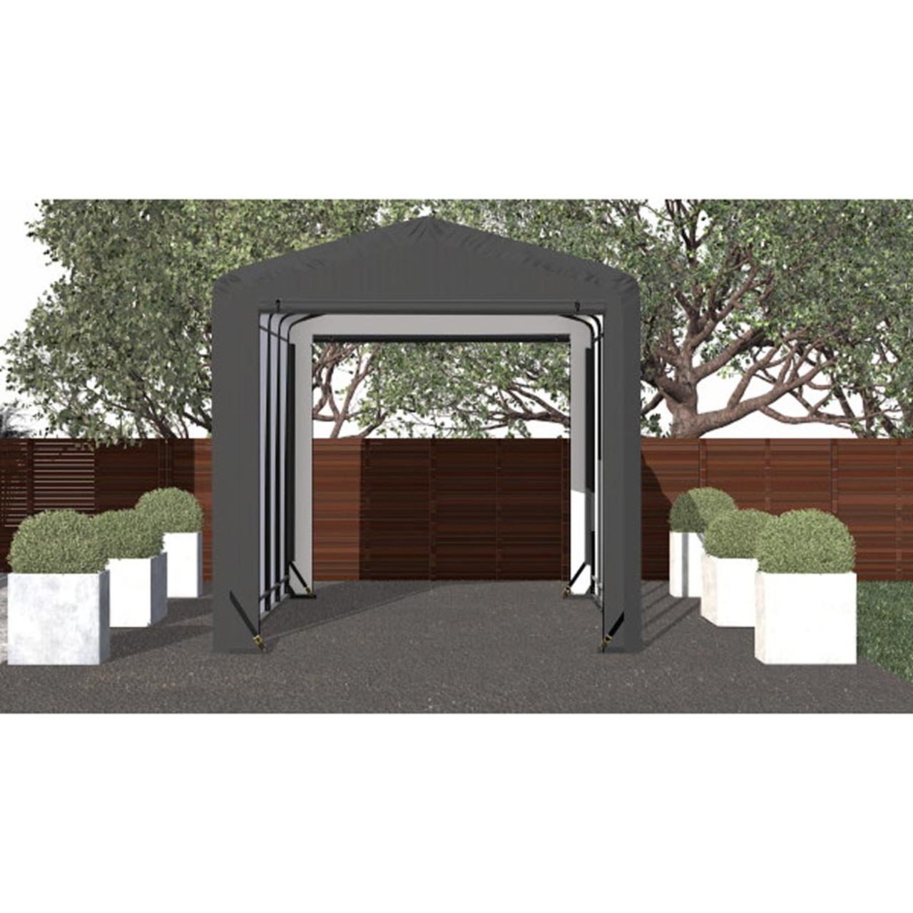 ShelterTube 10' x 23' x 10'  Wind & Snow-Load Rated Garage - Gray