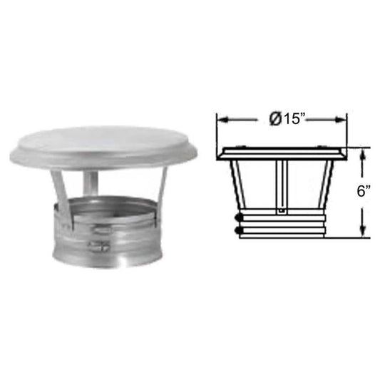 8" DuraFlexSS Round Cap - 8DFS-VC
