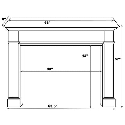 48" Windsor Unfinished Fireplace Surround by Pearl Mantels