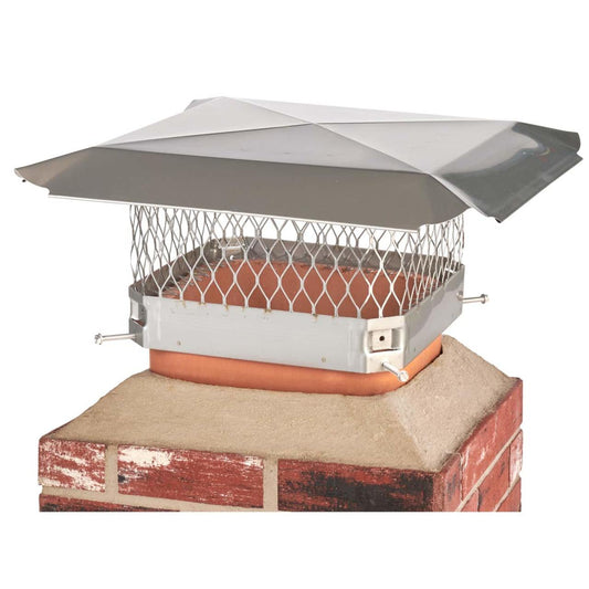11" x 11" Stainless Steel Single Flue Chimney Cap