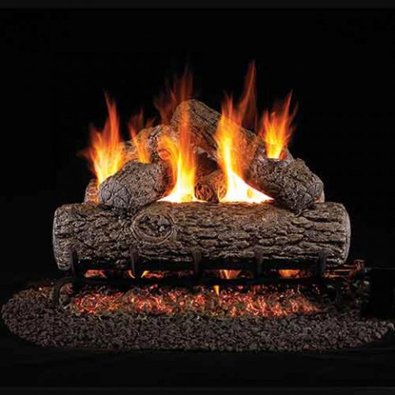 24'' Peterson Real Fyre Golden Oak Vented Gas Log Kit