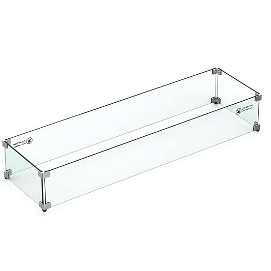 Grand Canyon Gas Logs Glass Wind Guard For 48" Linear Fire Table