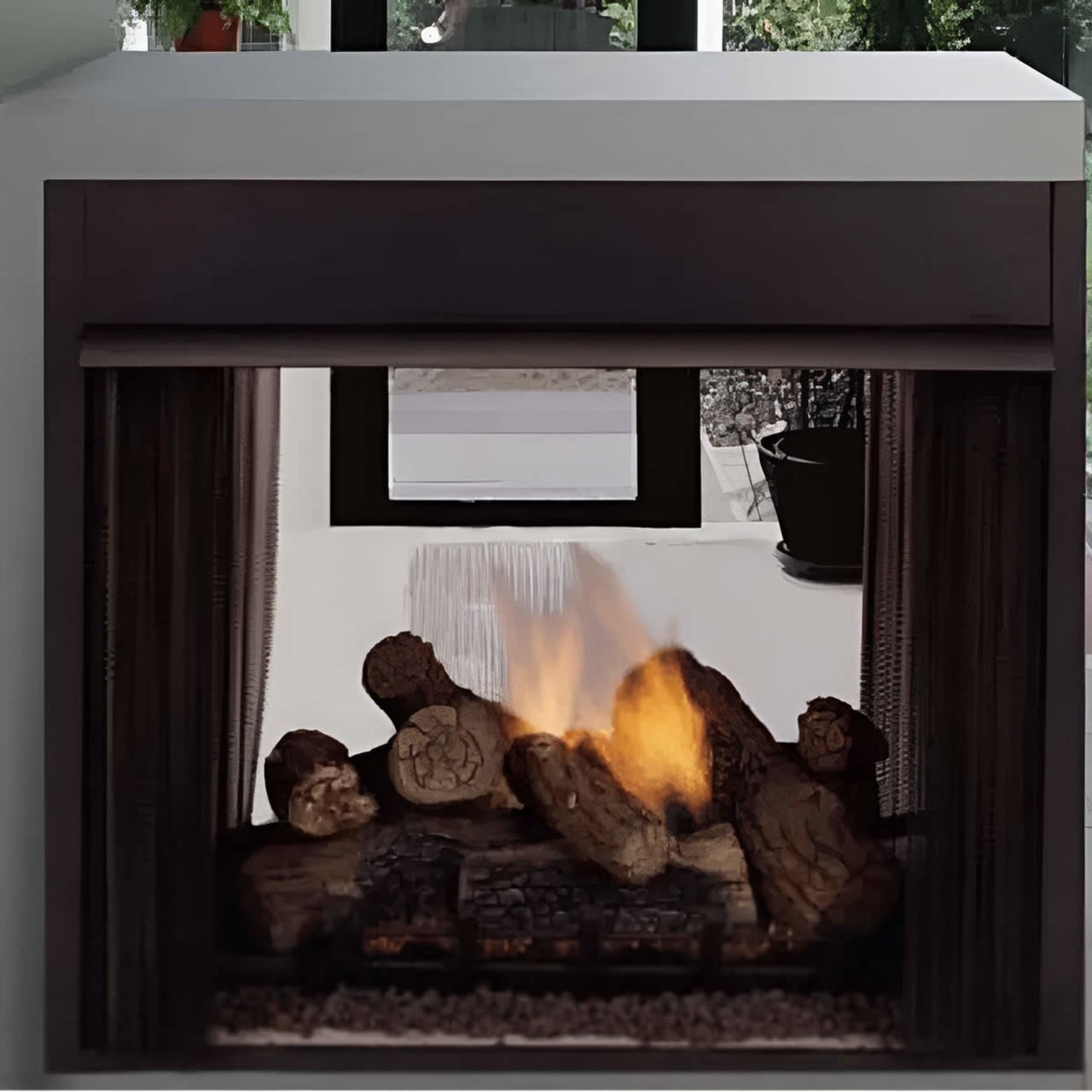 Monessen Lo-Rider See-Thru 36" Clean Face Vent Free Firebox - LSTF36-B