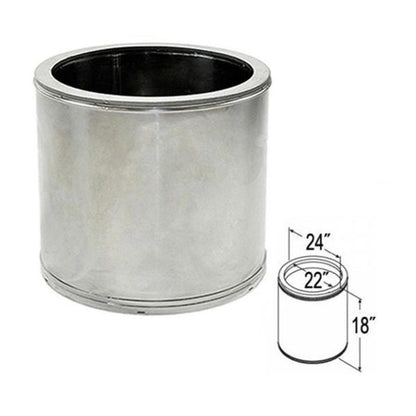 22'' x 18'' DuraTech Stainless Steel Chimney Pipe