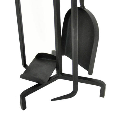 4 Piece Mini Fireplace Tools - Black