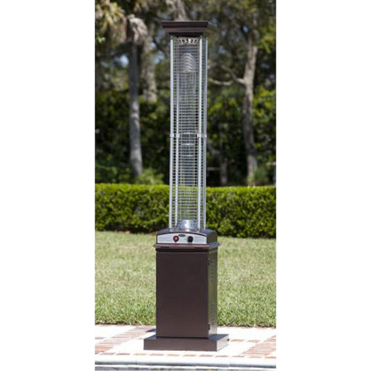 Hammered Bronze Finish Square Flame Patio Heater