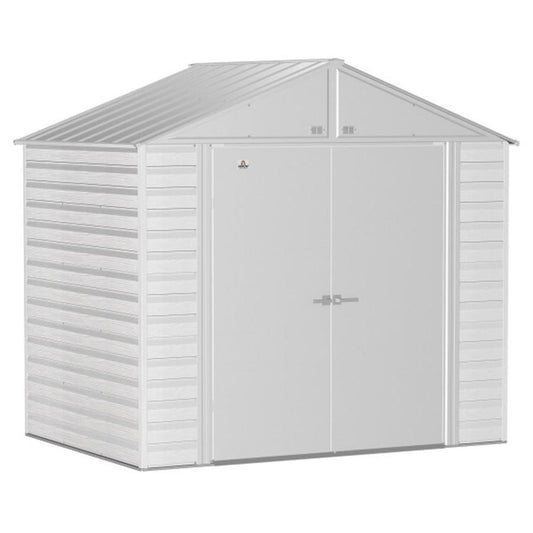 Arrow Select 8' x 6' Steel Storage Shed - Flute Gray