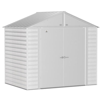 Arrow Select 8 x 6 Steel Storage Shed - Flute Gray