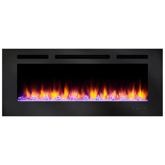 SimpliFire 60" Allusion Recessed Linear Electric Fireplace - SF-ALL60-BK