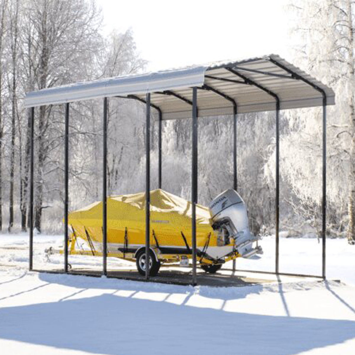 Arrow RV Carport 14 x 20 x 14 Ft. - Eggshell