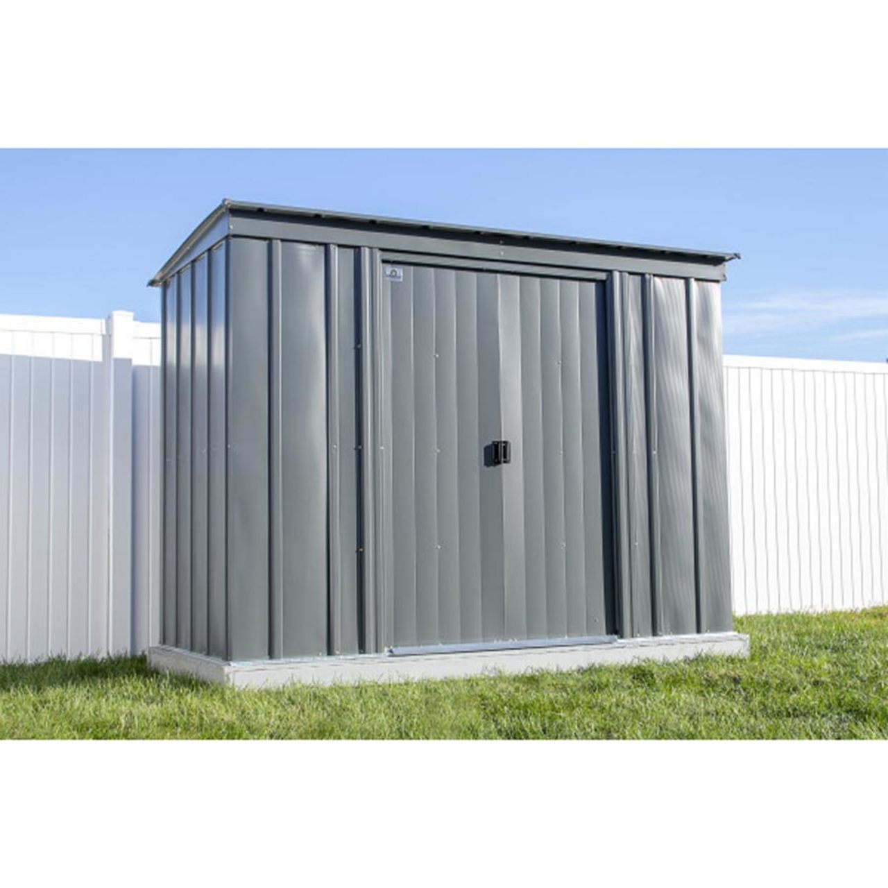 Arrow Classic Steel Storage Shed 8' x 4' -  Charcoal
