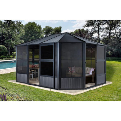 Charleston 12' x 12' Solarium - Dark Gray