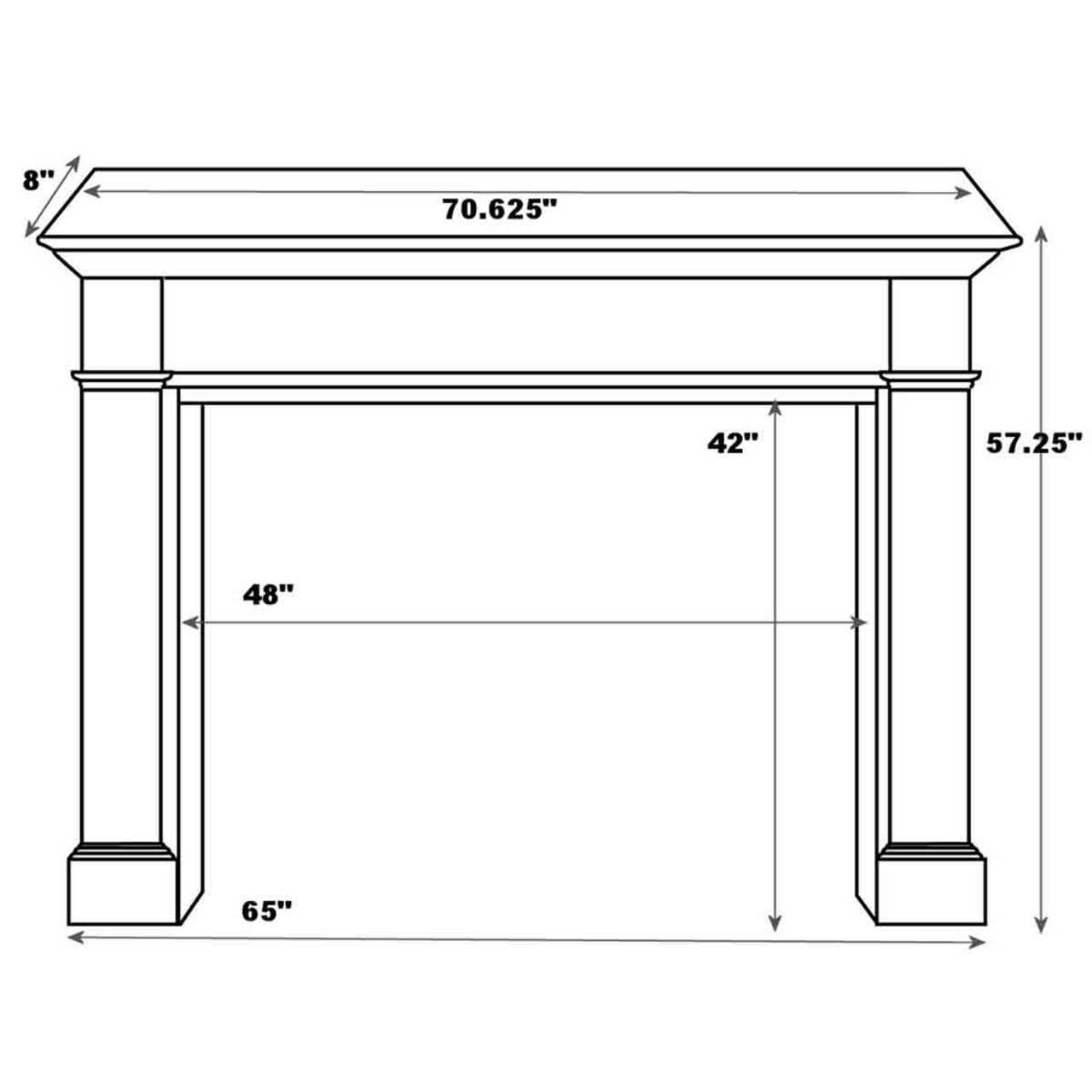 56'' Richmond Contractors Fireplace Surround by Pearl Mantels