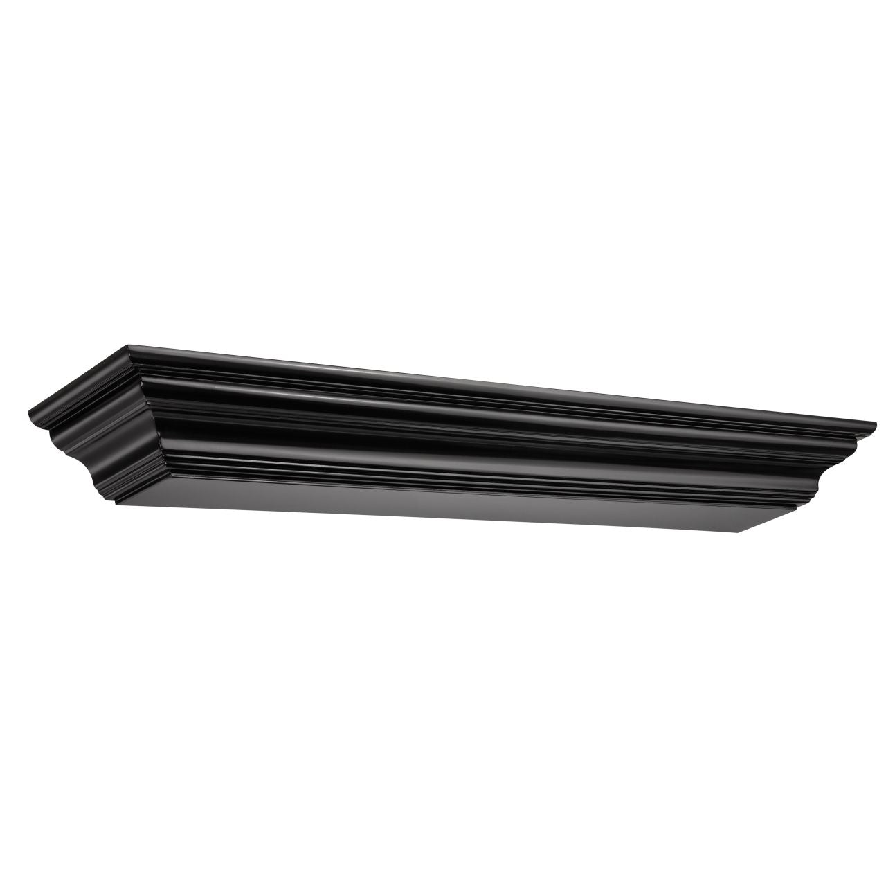 60" Crestwood MDF Fireplace Shelf by Pearl Mantels - Black Paint Finish