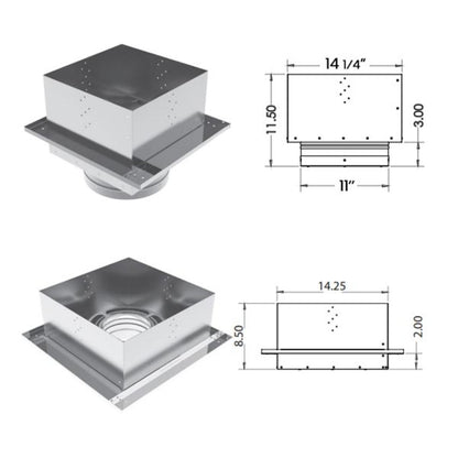 8" DuraPlus Flat Ceiling Support - 8DP-FCS