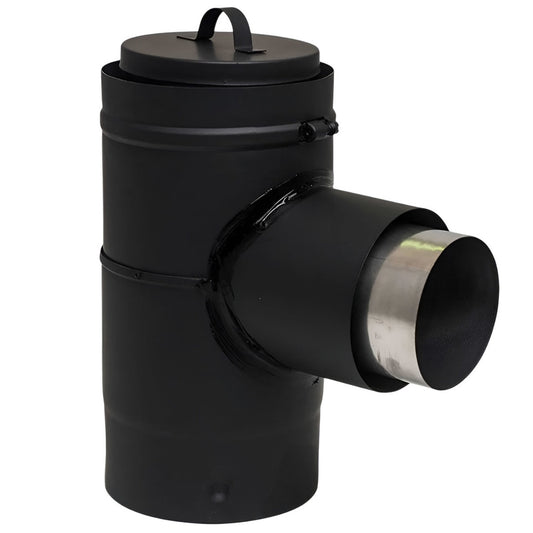 4" - 3" Ventis 304L Stove Adaptor Tee with Cap - VPB-SAT43