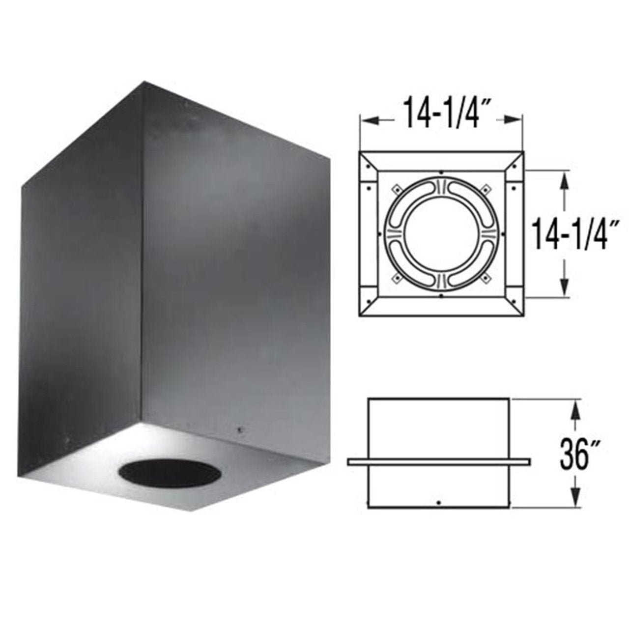 6'' DuraPlus 36'' Square Ceiling Support Box - 9048DN – Northline