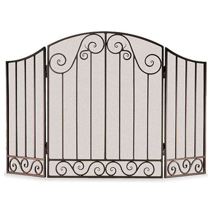 Pilgrim Vienna Three Panel Fireplace Screen - Brushed Bronze