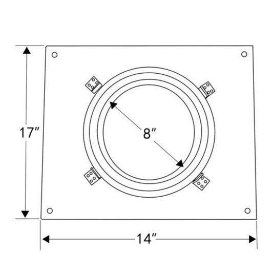 Shasta Vent 8" Masonry Anchor Plate