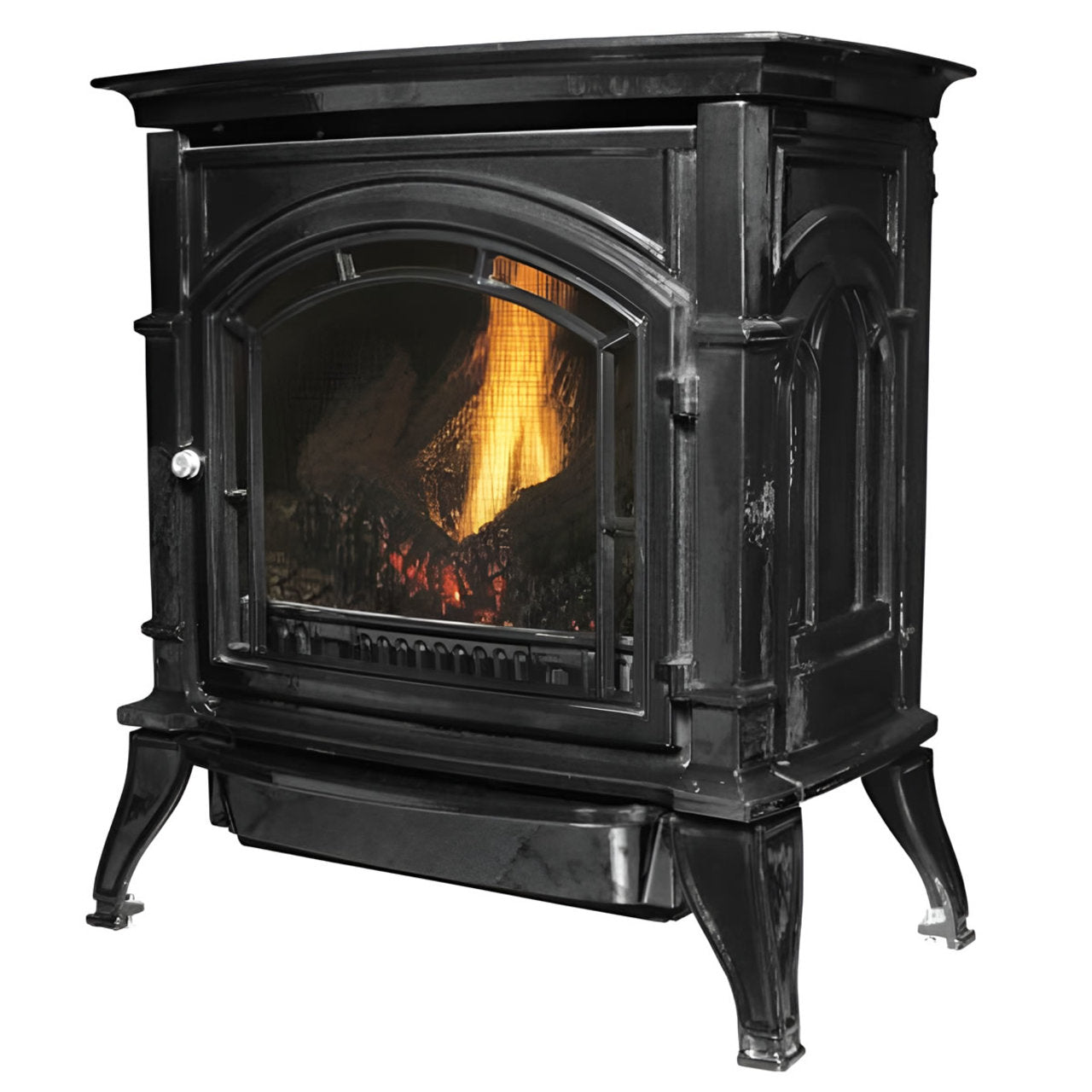 US Stove 1,500 Sq Ft Vent Free Cast-Iron Liquid Propane Gas Stove "“ Black