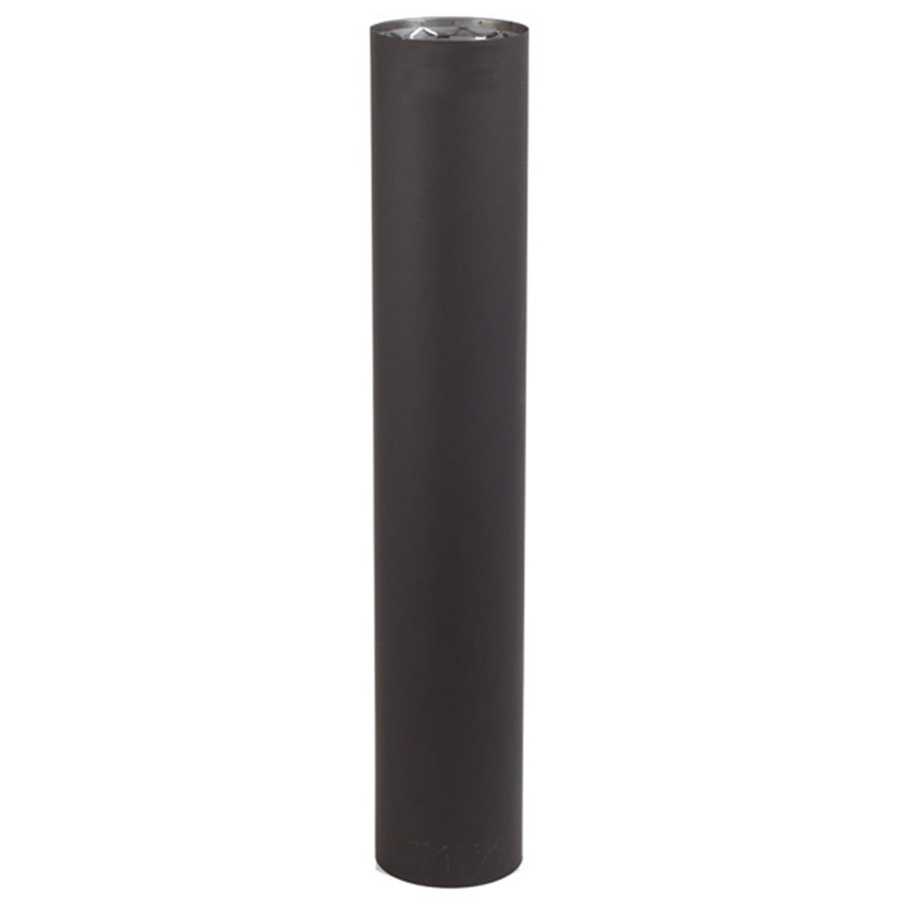 7" X 12" Ventis Double-Wall Stainless Steel Black Stove Pipe - VDB0712