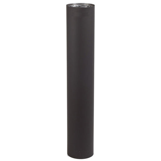 7" X 12" Ventis Double-Wall Stainless Steel Black Stove Pipe - VDB0712