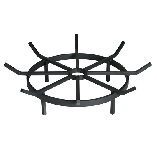 Heavy Duty Wagon Wheel Outdoor Fire Pit Grate- 24 inch Diameter